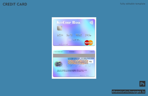 USA KeyCorp Bank Mastercard Beispielvorschau
